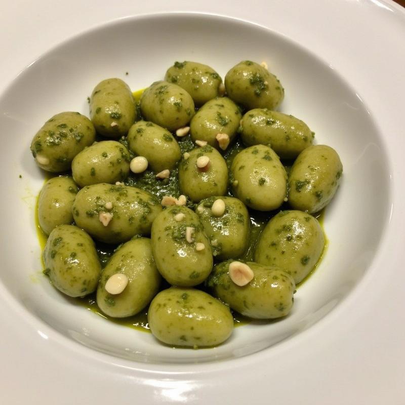 Gnocchi with Pesto and Pine Nuts