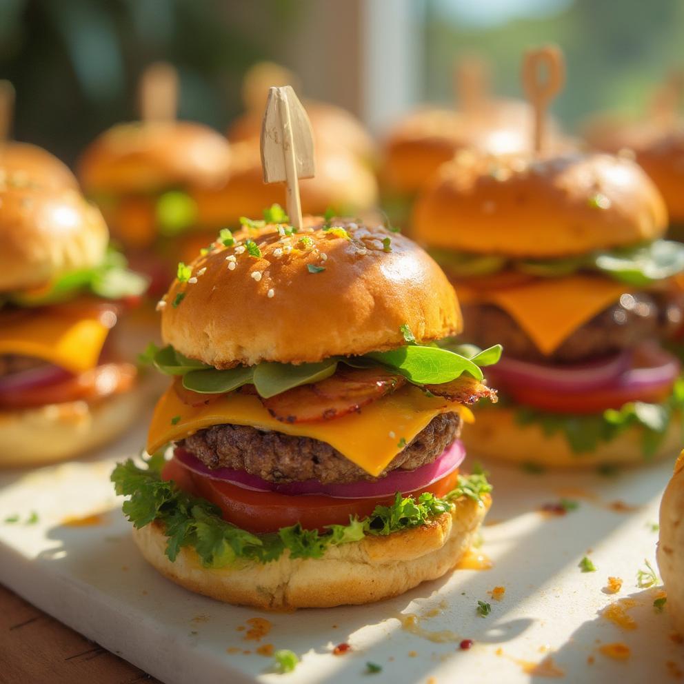 Hawaiian Roll Cheeseburger Sliders