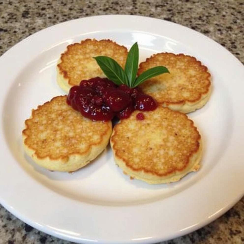 Homemade Flakies With Raspberry Compote