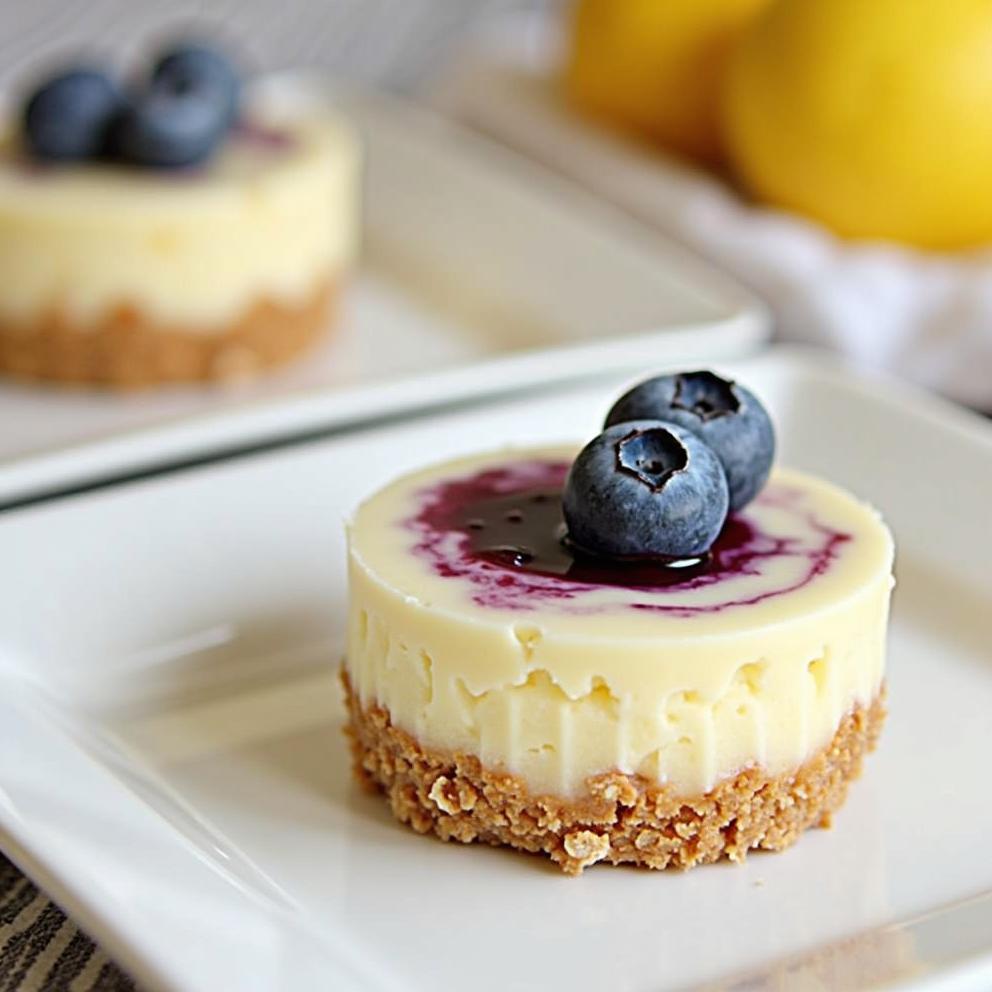 Mini Blueberry Lemon Cheesecakes