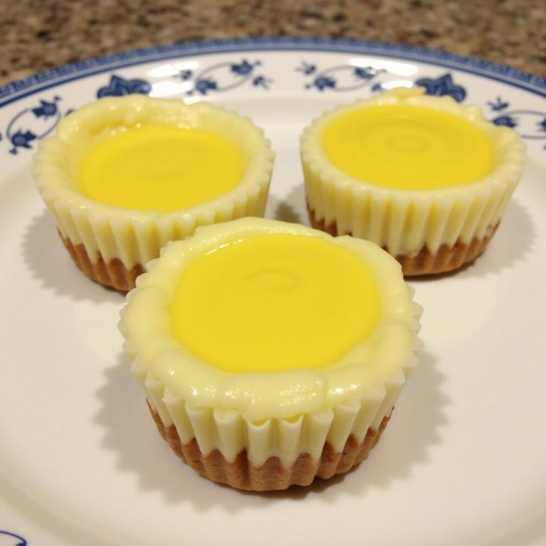 No-Bake Lemon Curd Mini Cheesecakes - Simple Dessert