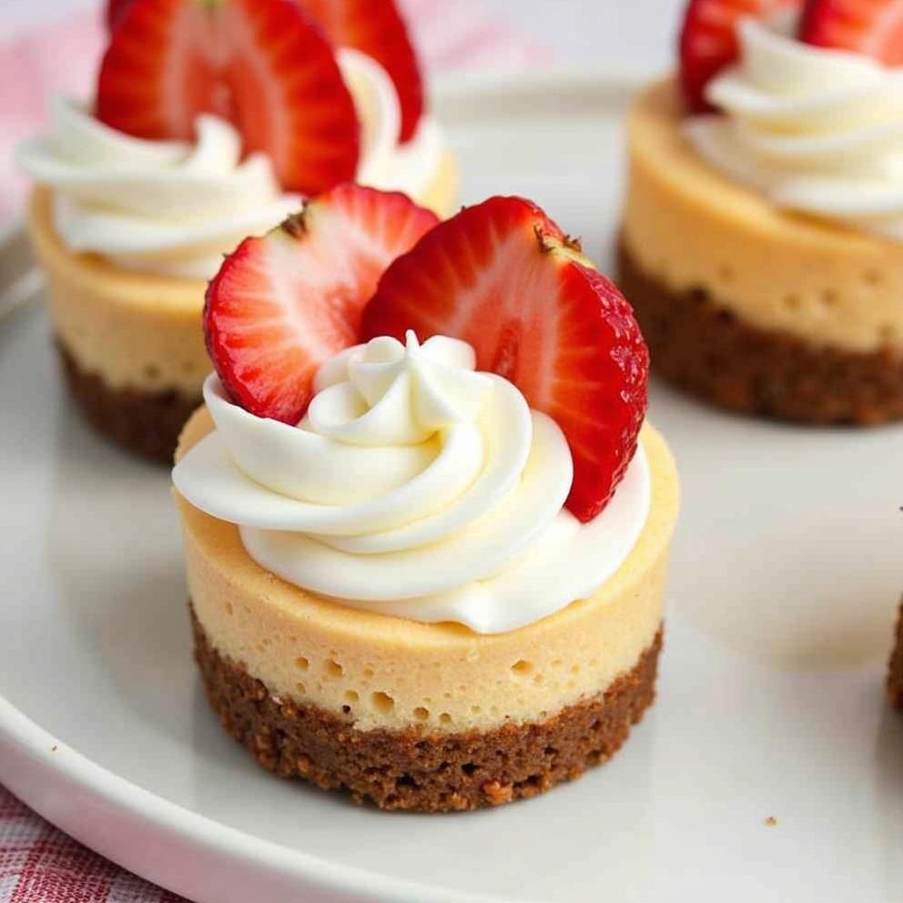 No-Bake Strawberry Mini Cheesecakes