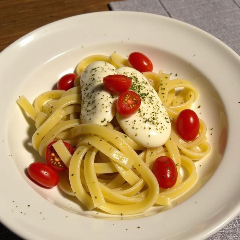 Pasta Caprese with Cherry Tomatoes