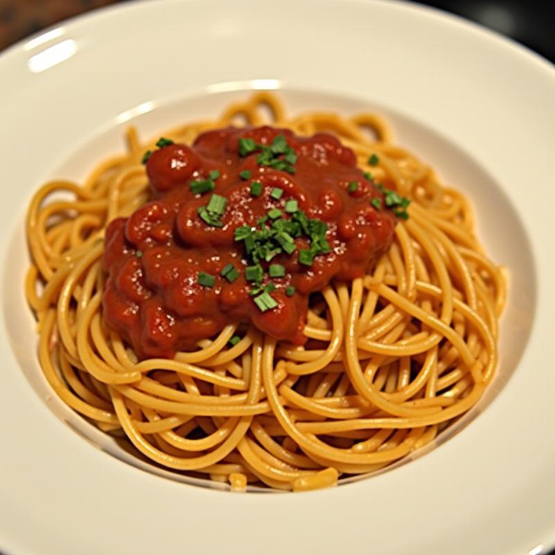 Spaghetti with Roasted Garlic Tomato Sauce