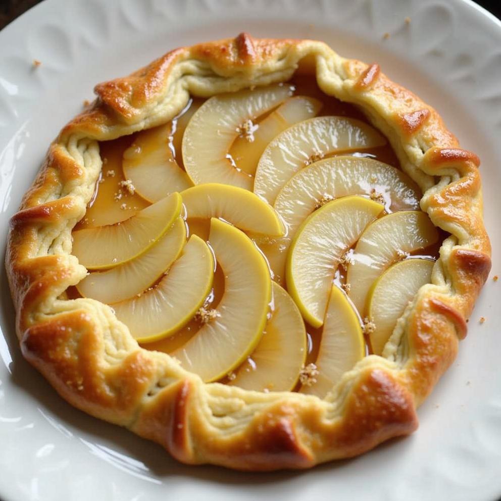 Spiced Pear Galette with Honey