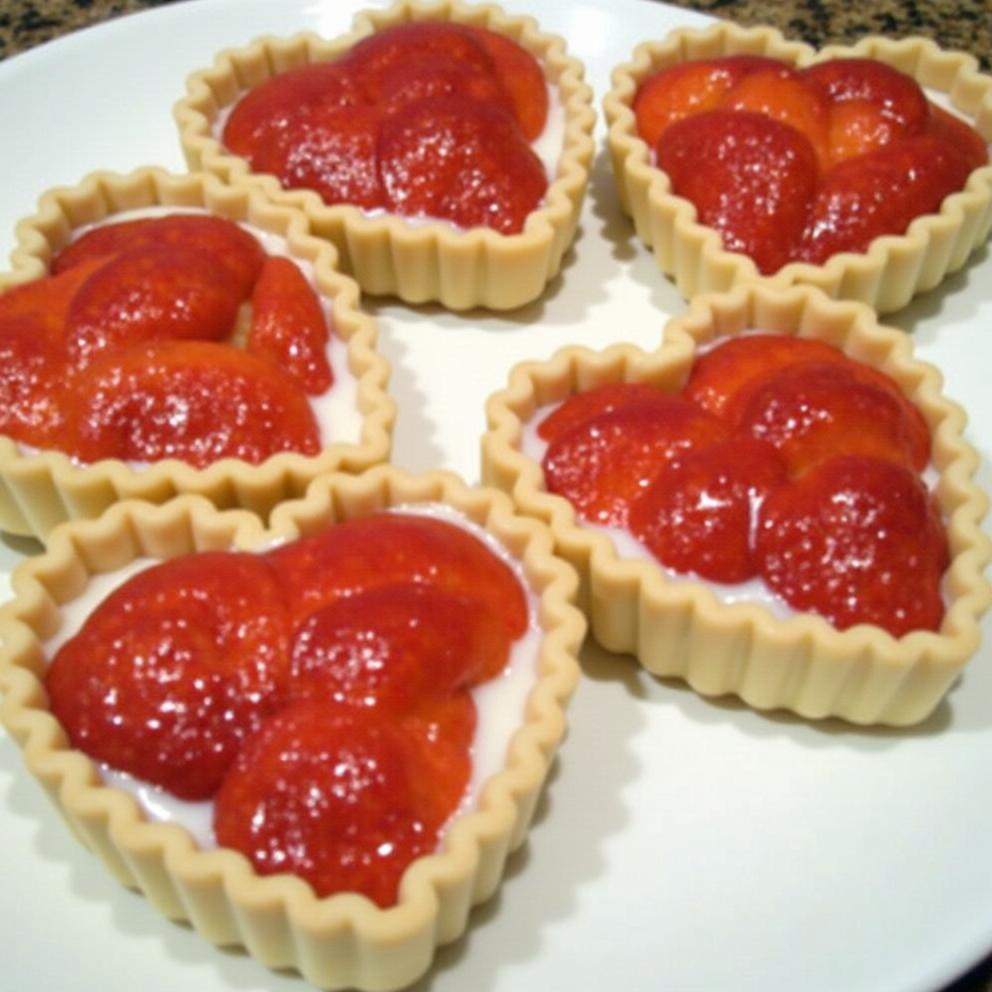 Strawberry Heart Shaped Tarts