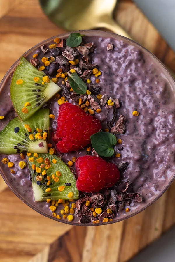 Acai Chia Pudding with Greek Yogurt