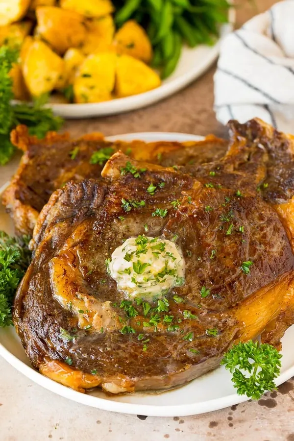 Air Fryer Steak with Garlic Butter