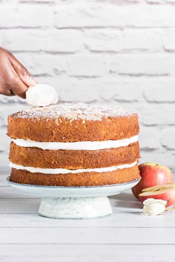 Almond Cardamom Apple Layer Cake