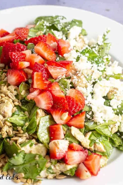 Baby Spinach Salad with Strawberries & Feta