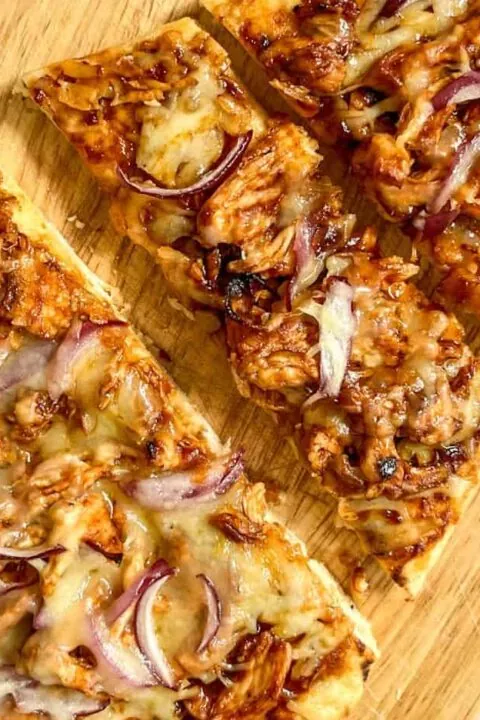 BBQ Chicken Naan Bread Pizza