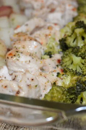 One Pan Italian Chicken w/ Broccoli and Potatoes