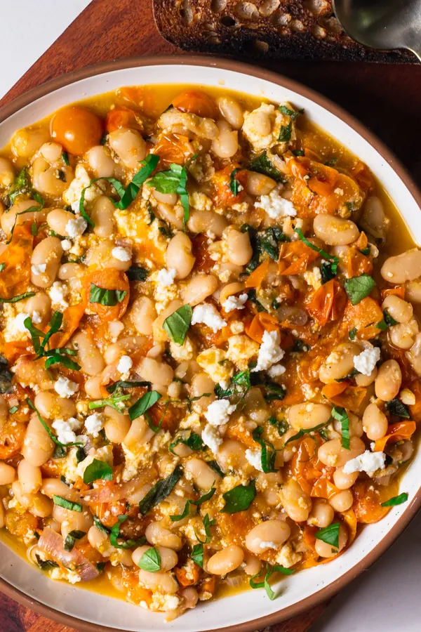 Burst Cherry Tomato and Ricotta Beans