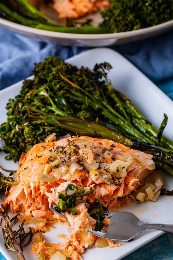 Buttery Baked Salmon with Broccolini