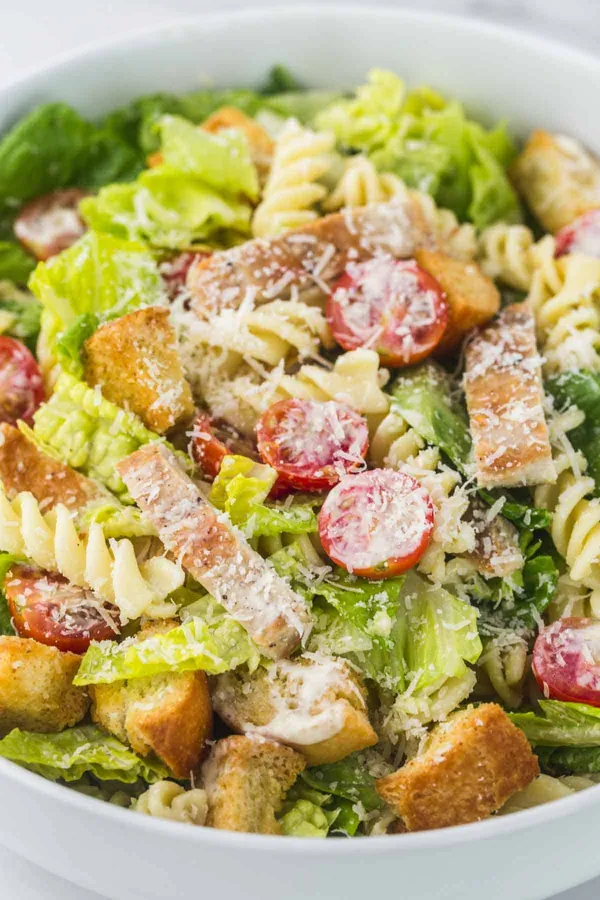 Caesar pasta salad