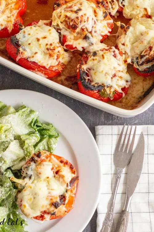 Chicken Parm Stuffed Peppers