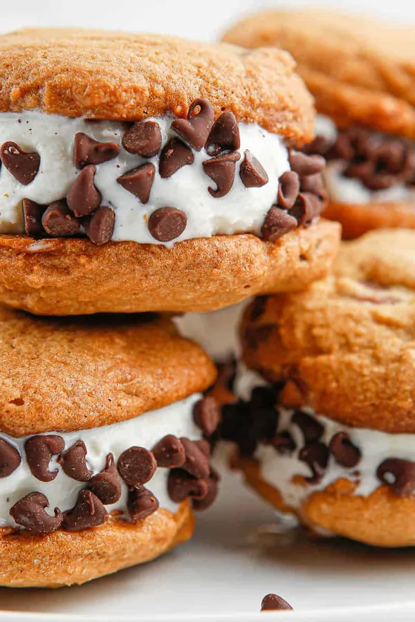 Chocolate Chip Cookie Ice Cream Sandwiches