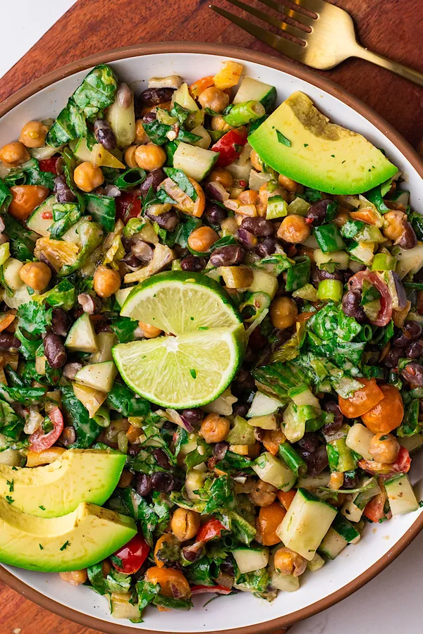 Chopped Taco Salad with Chipotle Yogurt Dressing