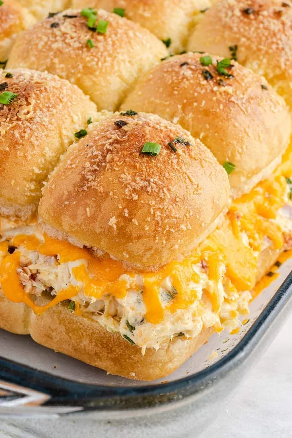 Crack Chicken Sliders on Hawaiian Rolls