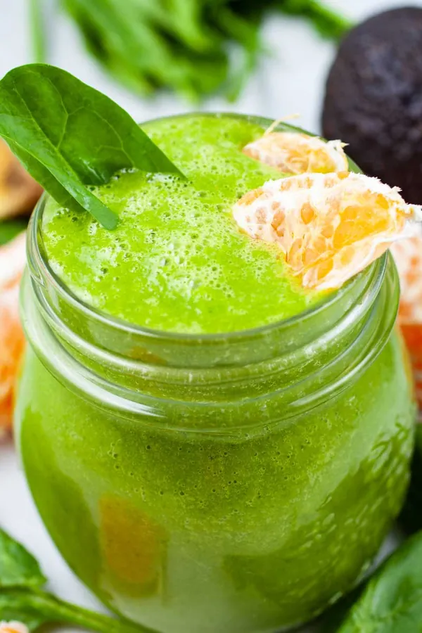 Creamy Spinach Orange Smoothie (No Yogurt)