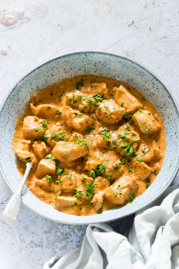Dump and Start Instant Pot African Cinnamon Peanut Butter Chicken