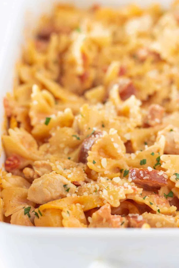 Easy Cajun Chicken Pasta Casserole