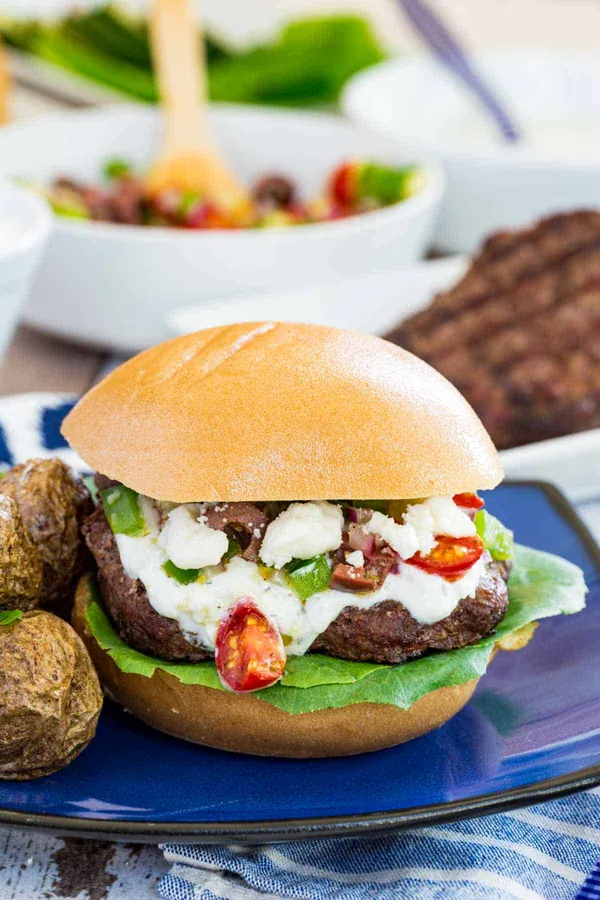 Easy Greek Burgers