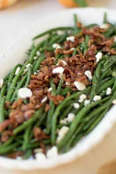 Feta and Bacon Green Beans