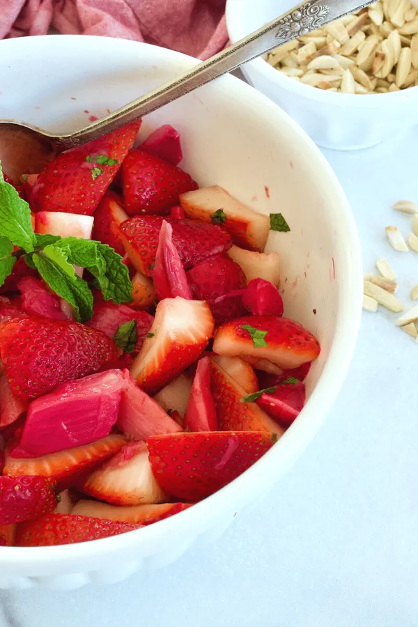 Fresh Strawberry Rhubarb Salad