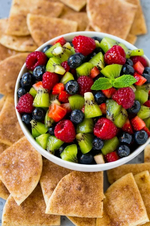 Fruit Salsa with Cinnamon Chips