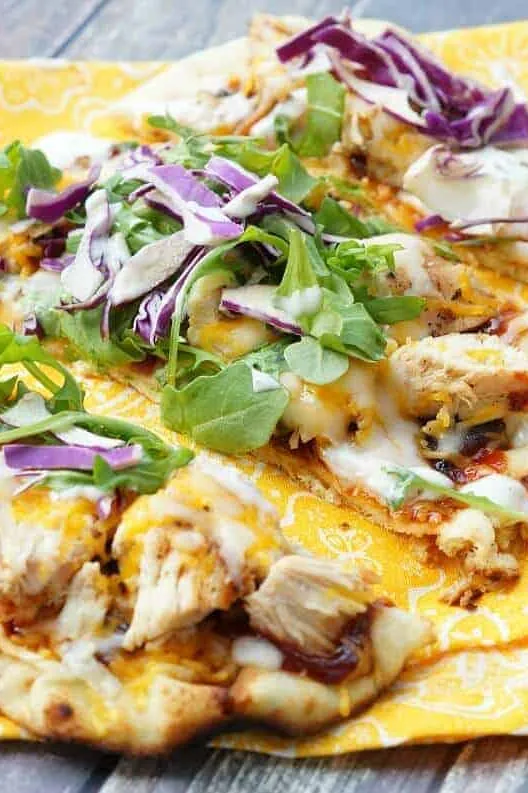 Grilled BBQ Chicken Flatbread