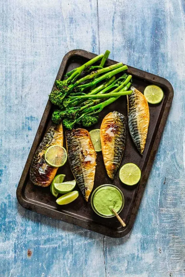 Grilled Mackerel Fillets With Green Goddess Dressing