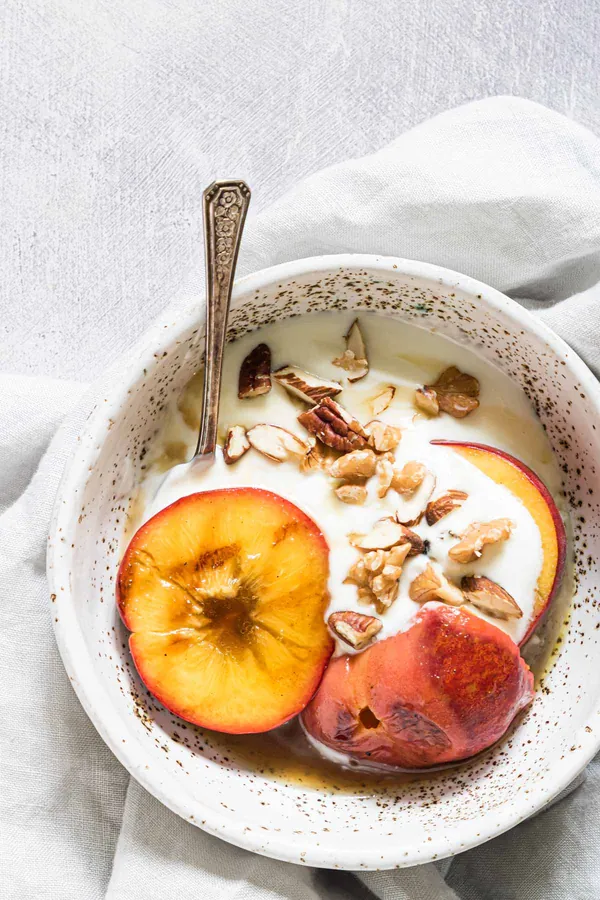 Grilled Peaches with Walnuts