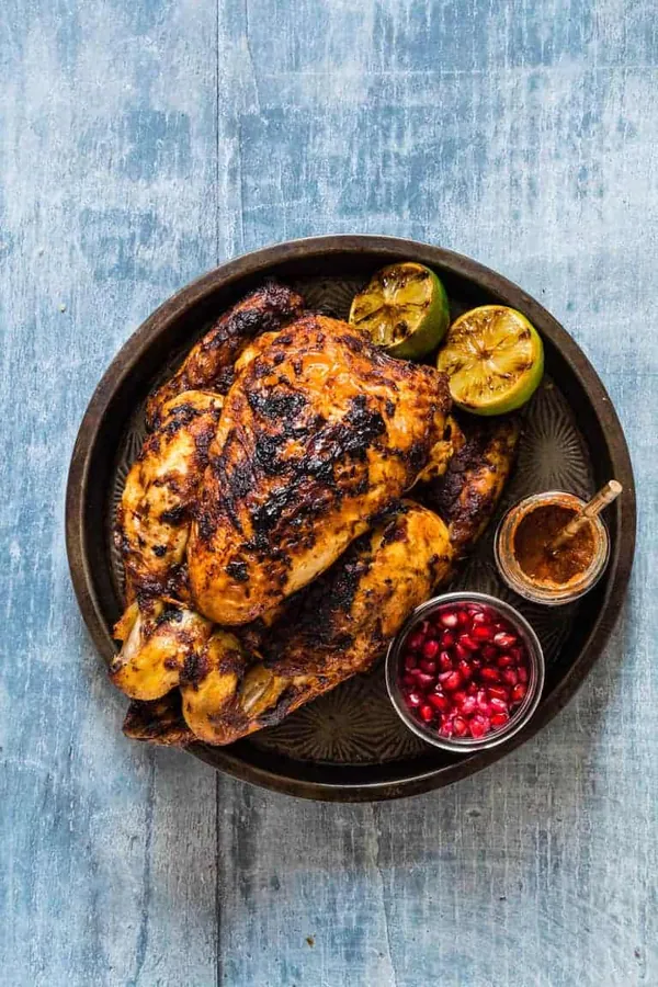 Grilled Pomegranate Harissa Chicken