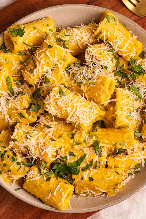 High Protein Butternut Squash Cottage Cheese Pasta