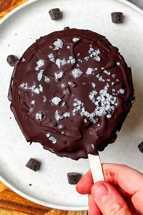 High Protein Chocolate Greek Yogurt Popsicle