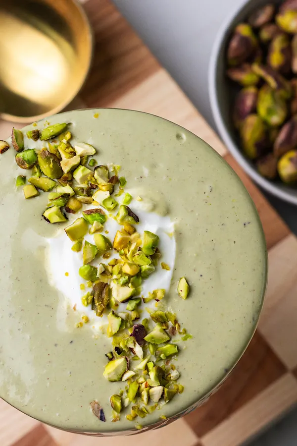 High Protein Pistachio Silken Tofu Pudding