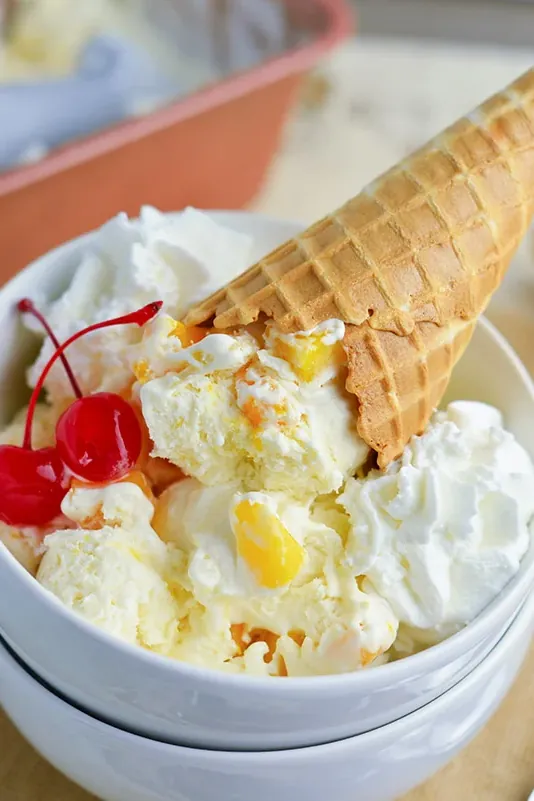 Homemade Mango Ice Cream
