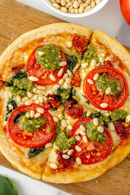 Homemade Pesto Pizza
