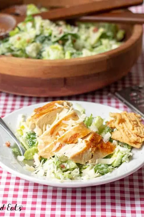 Keto Caesar Salad with Bacon