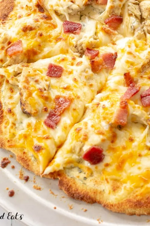 Keto Chicken Bacon Ranch Pizza