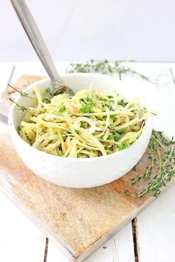 Kohlrabi Salad with Homemade Italian Dressing