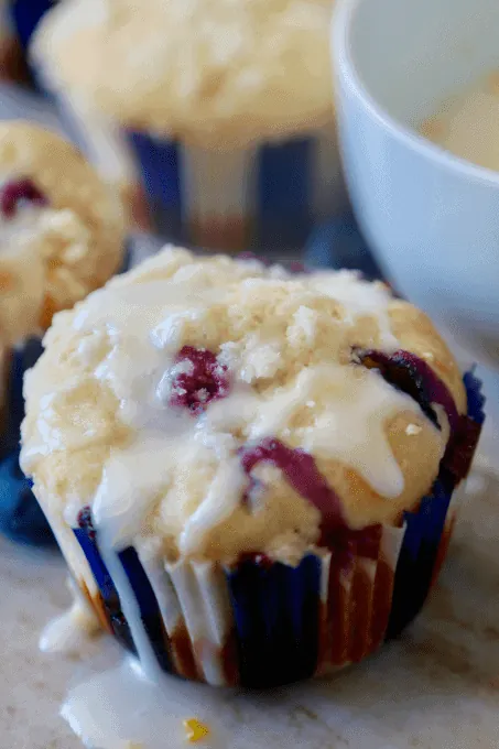 Lemon Blueberry Streusel Muffins