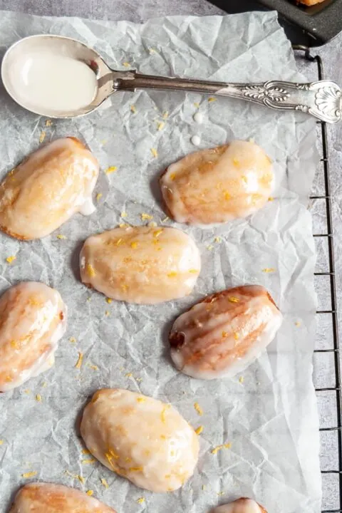 Lemon Glazed Madeleines