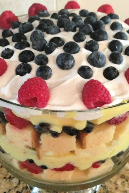 Lemon Pound Cake Fruit Trifle
