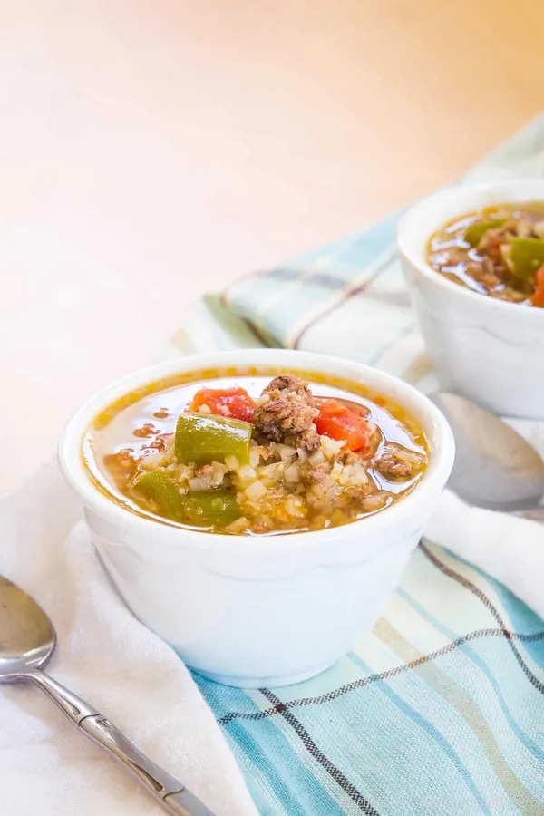Low Carb Stuffed Pepper Soup