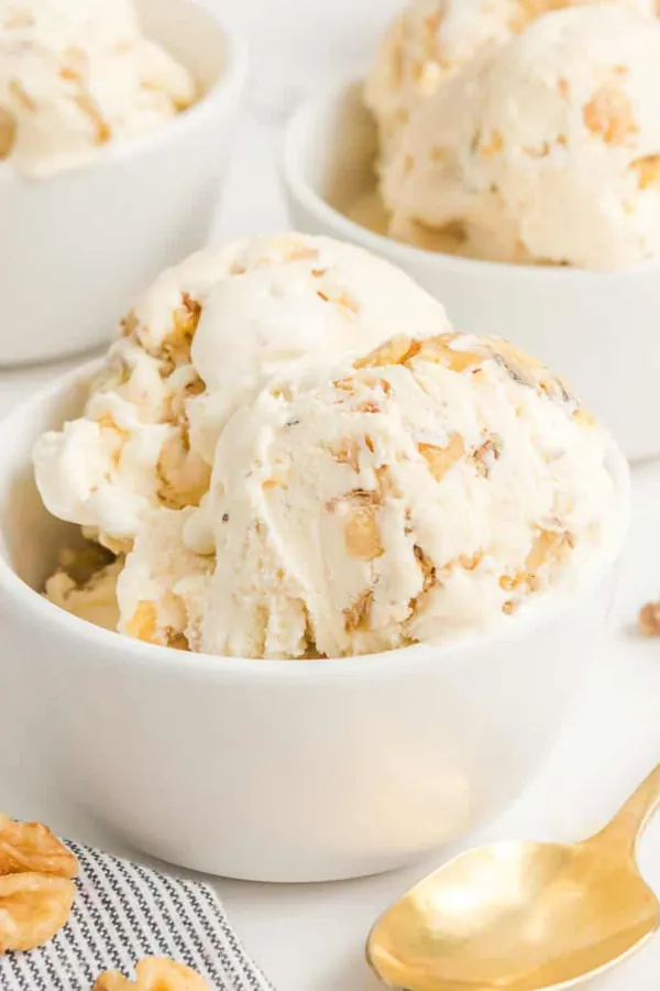 No Churn Maple Walnut Ice Cream
