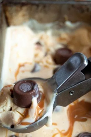 No-churn Salted Caramel Rolo Ice Cream