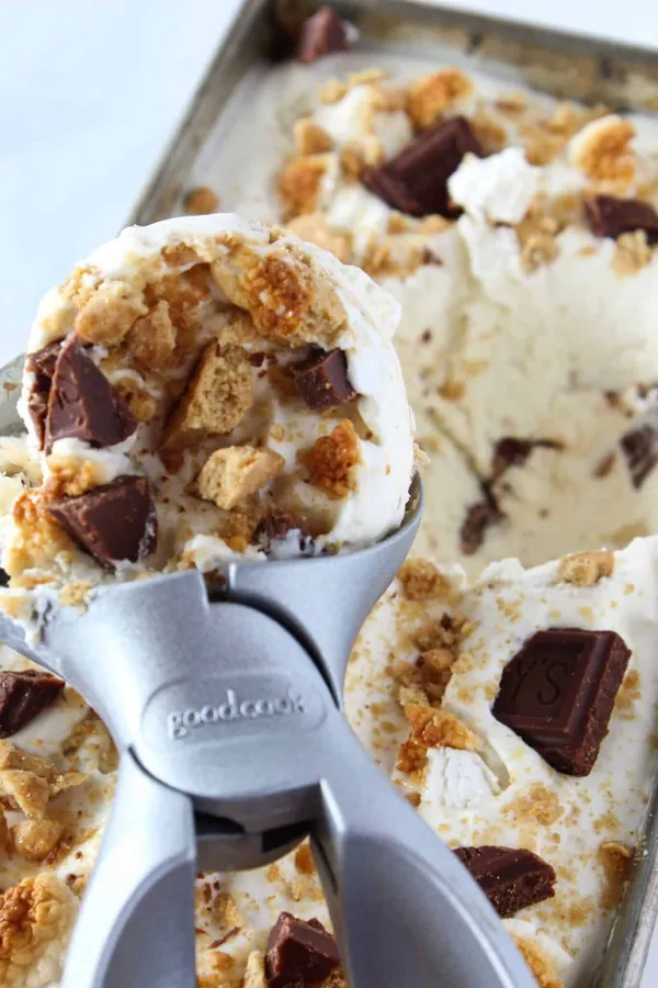 No Churn S'mores Ice Cream