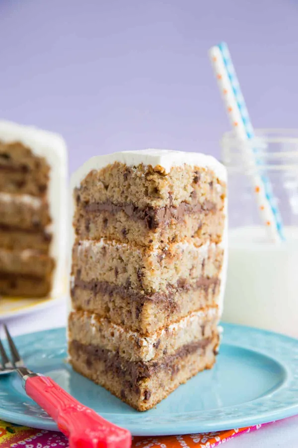 Nutella Banana Chocolate Chip Cake
